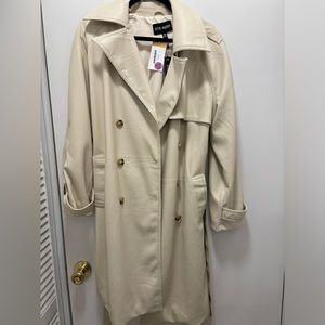 Brand New Steve Madden Ilia Trenchcoat (light tan, size: medium)